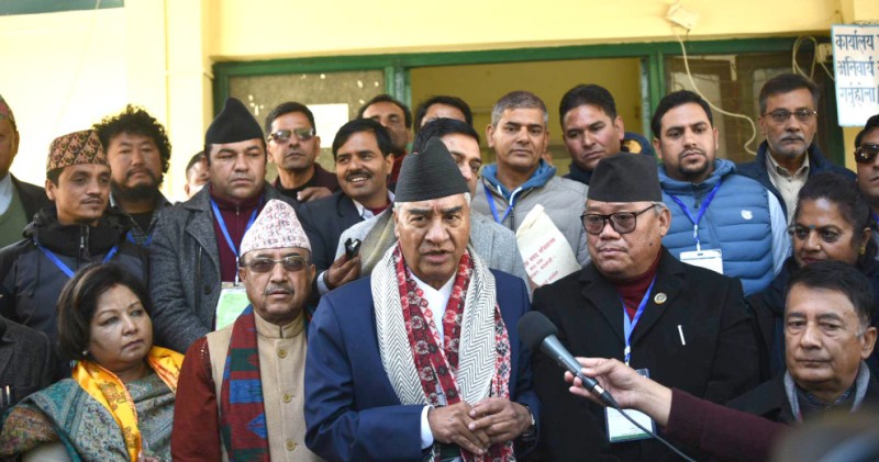 नेपाली कांग्रेस संसदीय दलको नेतामा देउवा निर्वाचित,हारे गगन